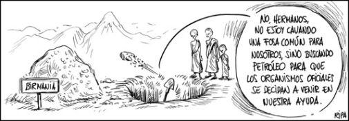 tira cómica birmania